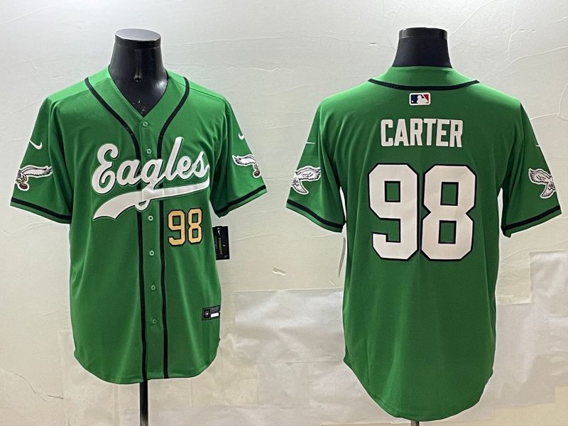 Men Philadelphia Eagles #98 Carter Green three generations Jointly Name 2025 Nike Limited NFL Jersey style 10
